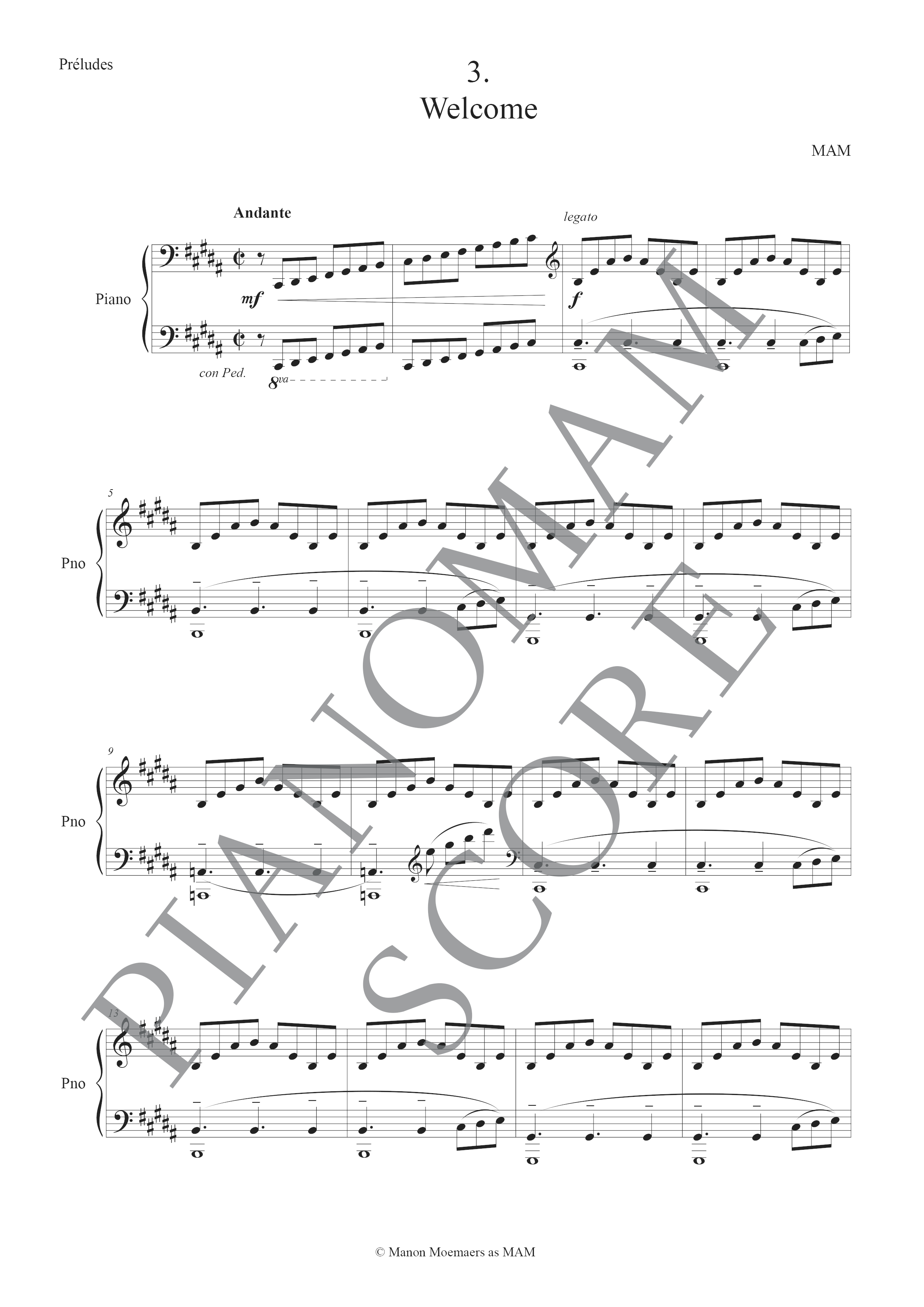 Prélude n°3 : Welcome